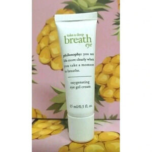 Philosophy TAKE A DEEP BREATH Oxygenating EYE Gel Cream Lightweight 0.5 oz NEW!!